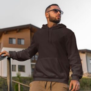 Premium 300 GSM Cotton Blend Black Hoodie