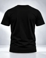 Black Plain 100% Cotton Regular Fit T-Shirt | SYC - Image 2