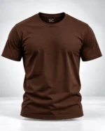 Coffee Plain 100% Cotton Regular Fit T-Shirt | SYC