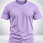 Lavender Plain 100% Cotton Regular Fit T-Shirt | SYC